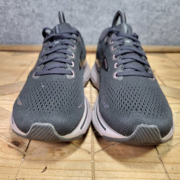 Brooks Ghost 15 Womens Size 8D WIDE Black Silver Athletic Running Shoes Sneakers - Picture 4 of 11